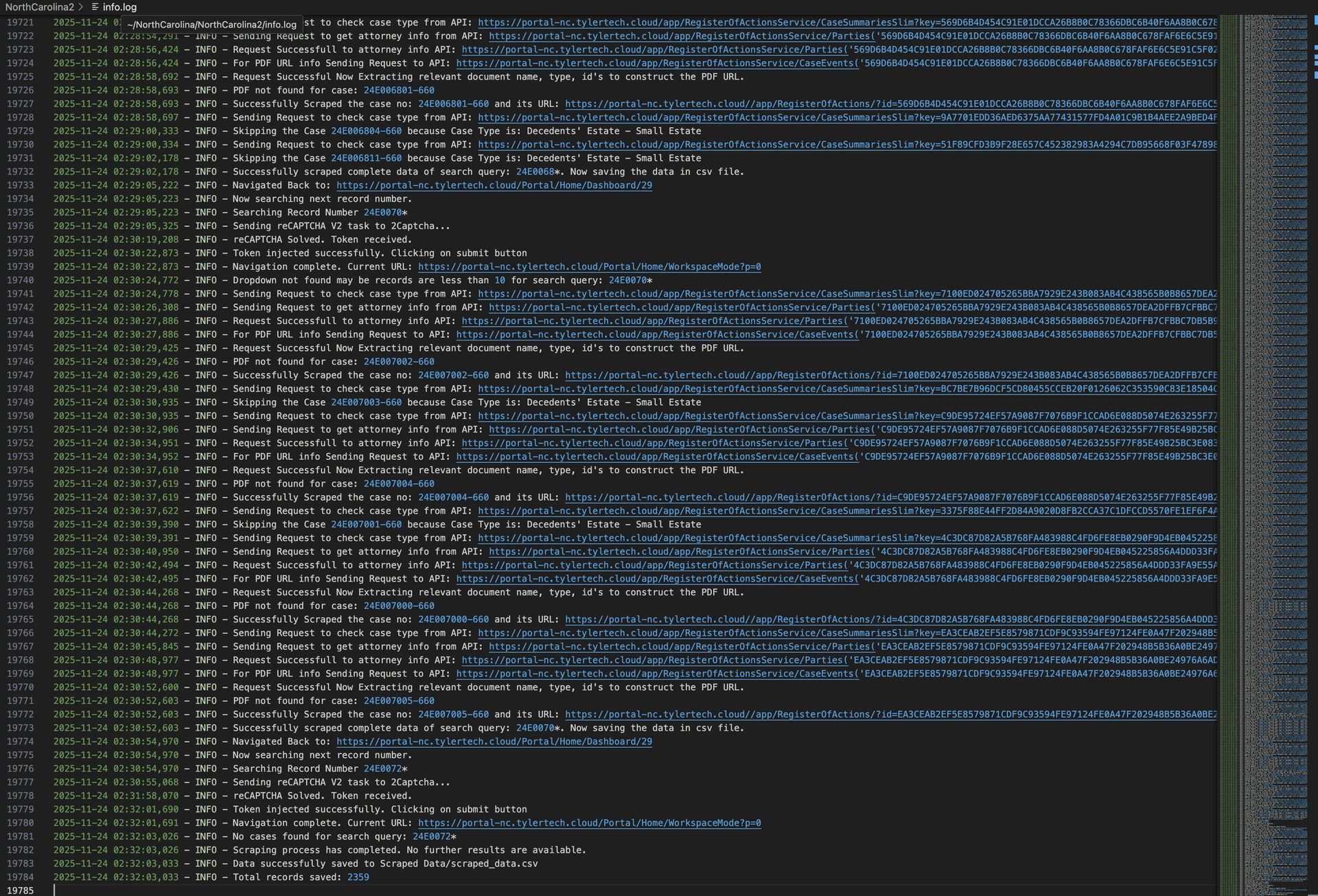 North Carolina Court Portal Scraper — screenshot 3